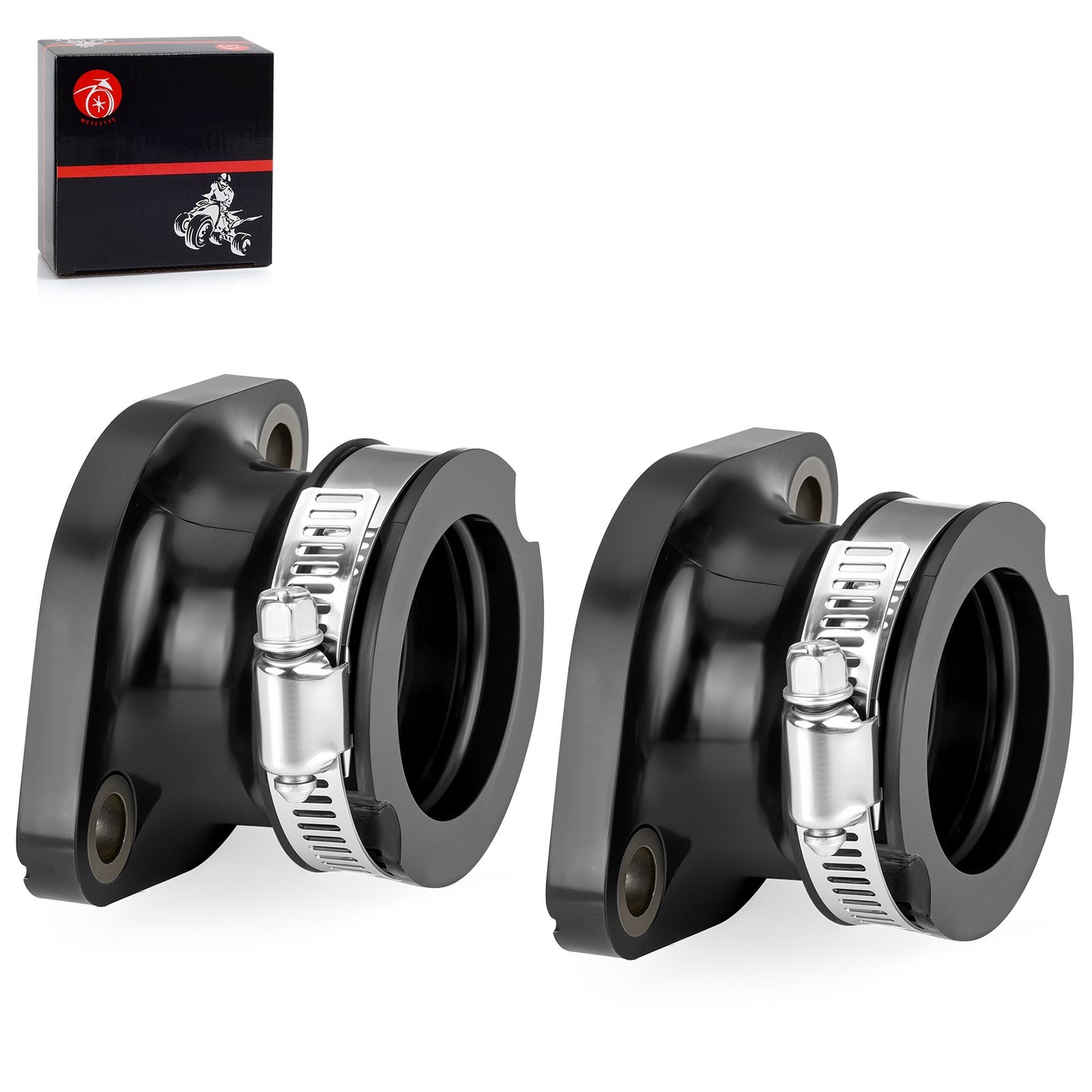 Set of 2 Carburetor Mounting Flanges for Polaris Sport (1987–1999)