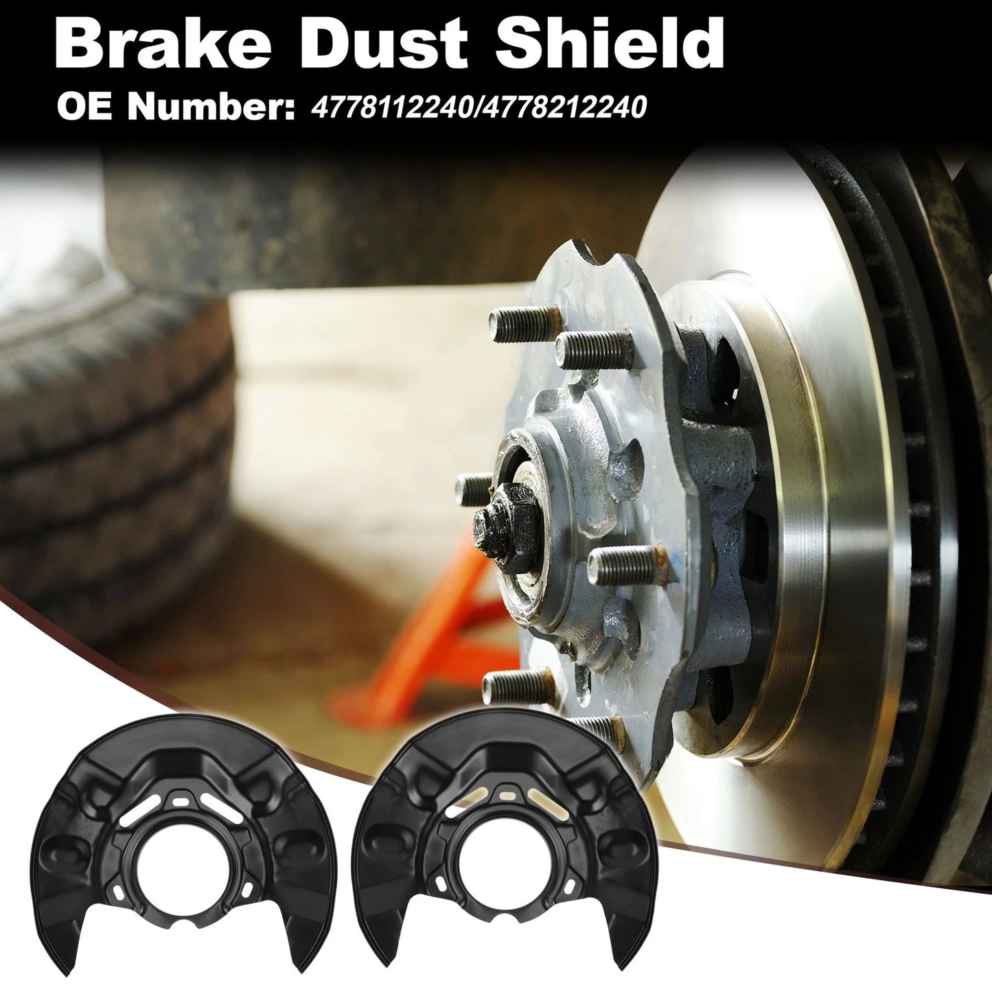 Set of 2 Wheel Brake Dust Shields for Toyota Matrix (2003–2008) No.4778112240