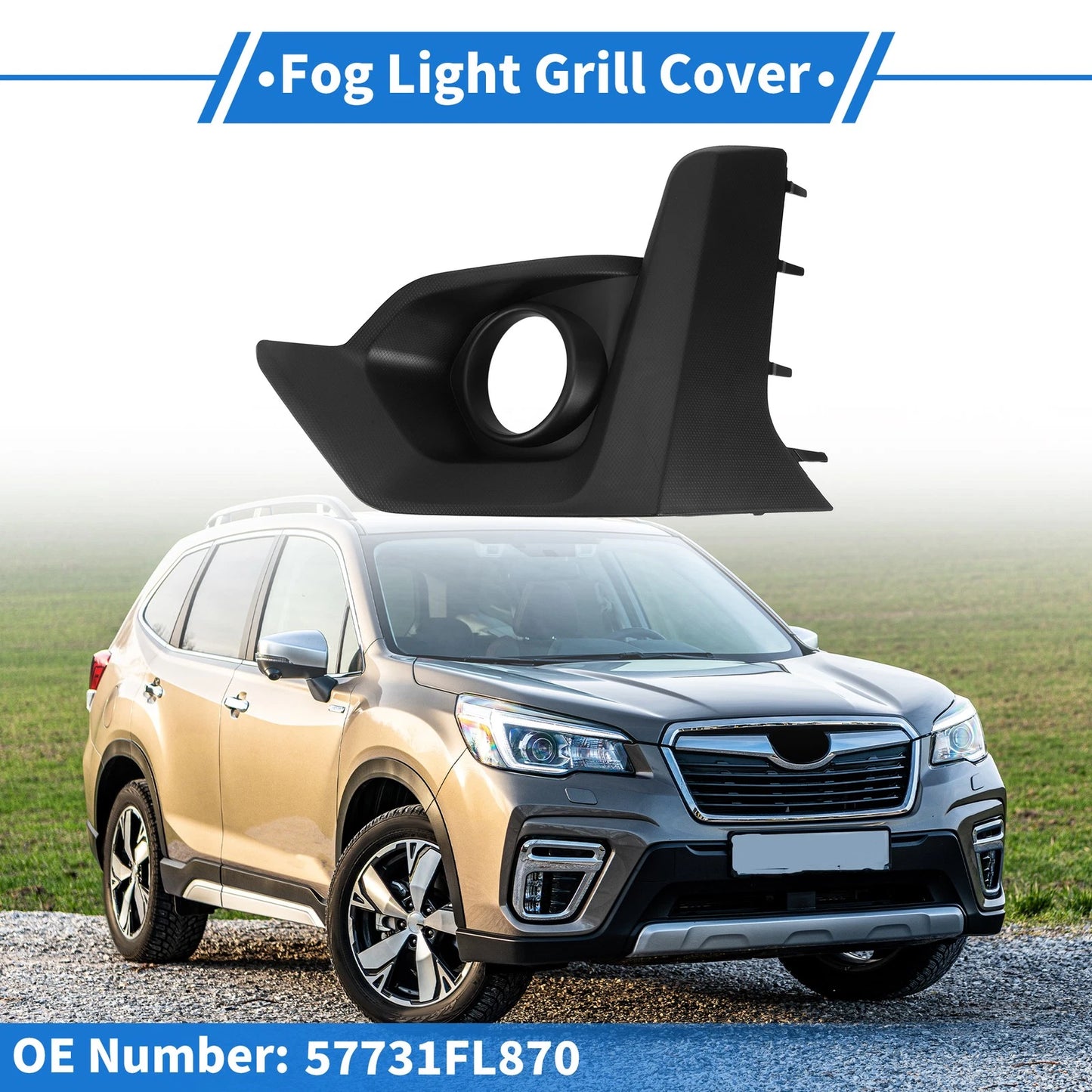 Front Left Fog Light Grill for Subaru Crosstrek (2021–2022) No. 57731FL870 ABS