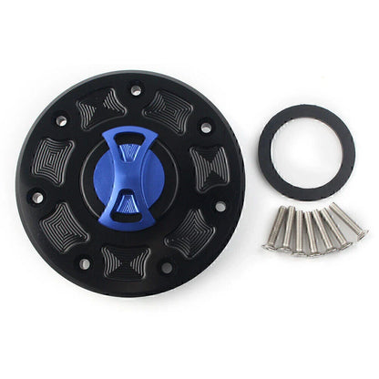 Blue Fuel Gas Tank Cap Cover for Kawasaki Ninja 500, ZX-6, ZX-7, ZX-9, ZRX-1100, GPZ500