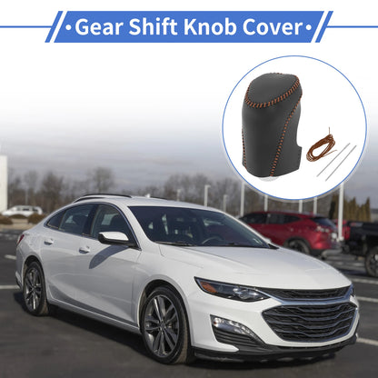 1 Pc Gear Shift Knob Cover for Chevrolet Malibu (2016–2020) Black Brown
