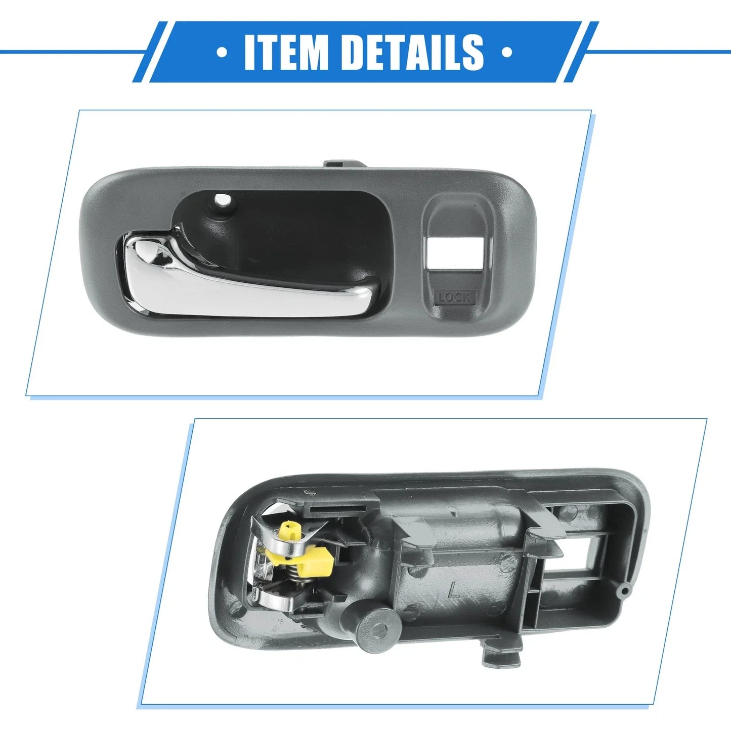 Interior Door Handle for Honda CR-V, Odyssey, Gray (1997-2001)