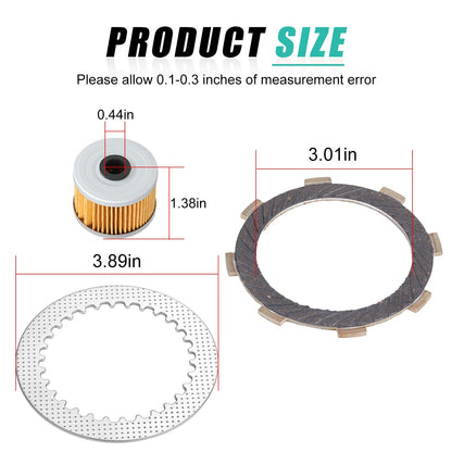 Clutch Friction Steel Plates Kit & Gasket for Suzuki DRZ110 (2003–2005)