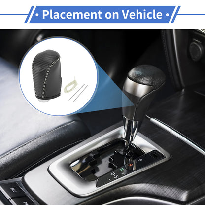 1 Pc Gear Shift Knob Cover for Nissan Altima (2019–2024) Black Carbon Fiber