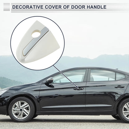 Front Left Door Handle Lock Cylinder Cover for Toyota Corolla (2014–2018) White