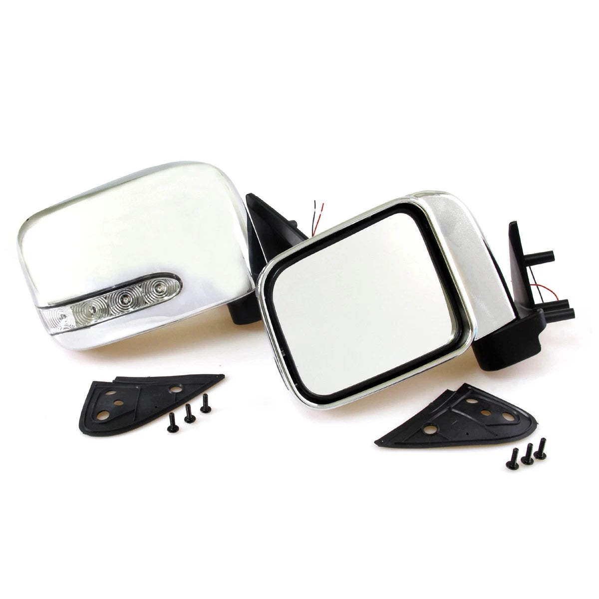 Chrome Door Mirrors with LED for Nissan Pickup D22 (1997–2004)
