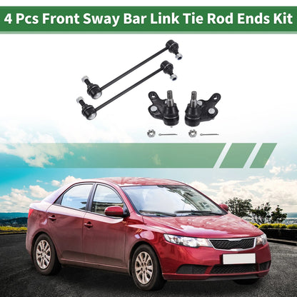 4pcs Front Suspension Kit Sway Bar Link Ball Joint for Toyota Sienna (2004–2020) No.K90346