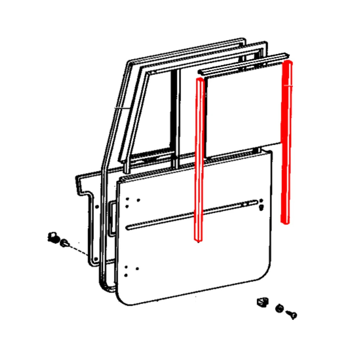 Front Door Glass Run for Toyota Land Cruiser J40 BJ43 FJ40 FJ45 HJ45 (1969–1980)