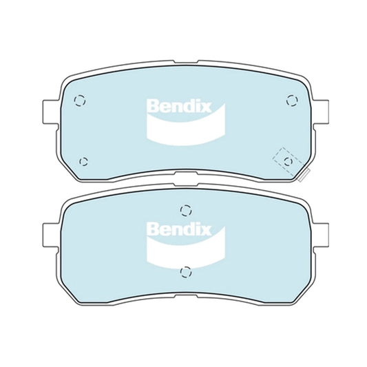 Set of 4 Bendix HD Rear Disc Brake Pads for Hyundai iLOAD iMax (2008–2019)