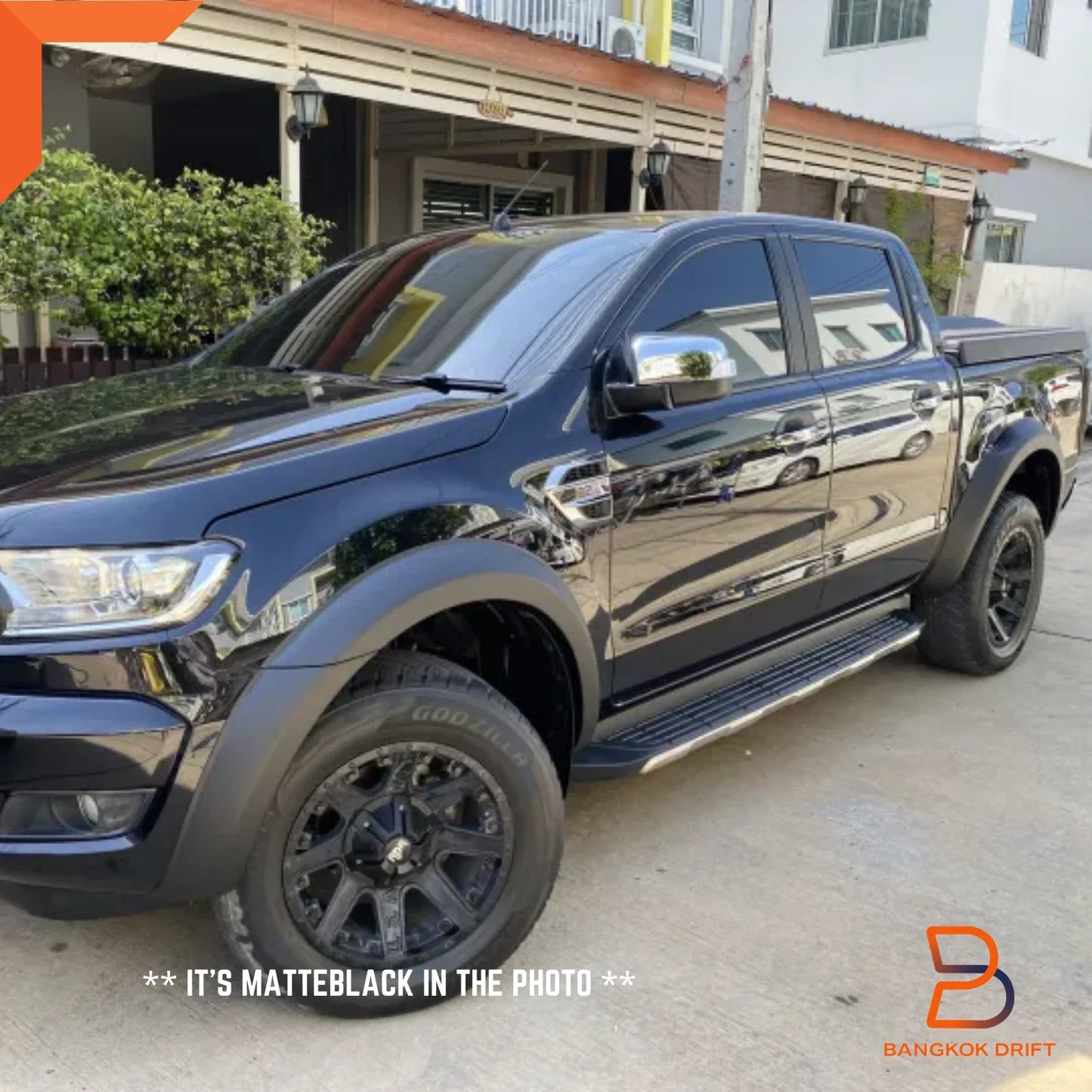 16W Raptor Style Black Fender Flares for Ford Ranger T6 PX2 (2015-2018)