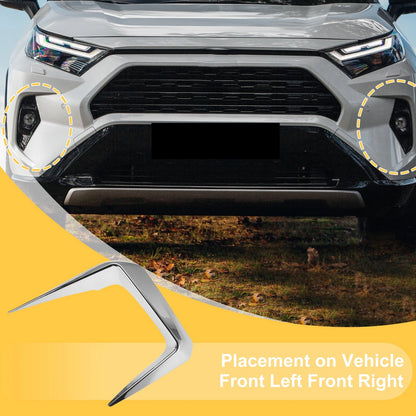 Set of 2 Fog Light Cover Trim for Toyota RAV4 (2019–2025) Plating