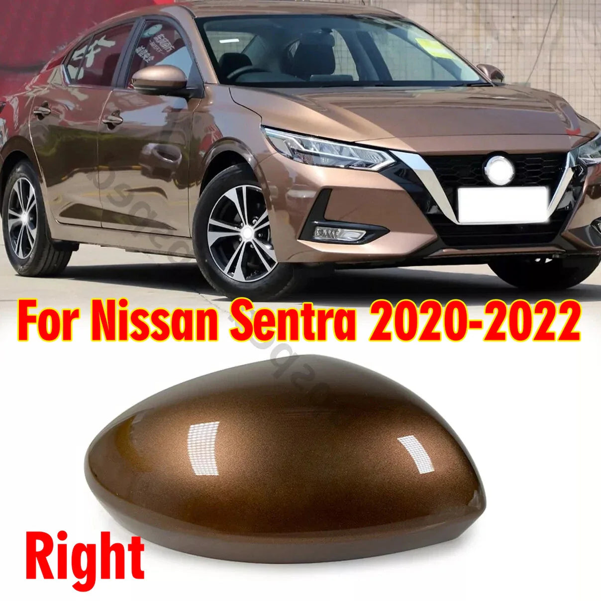 Mirror Cap Cover / Brown / Rearview Mirror Cap Cover for Nissan Sentra (2020–2022)