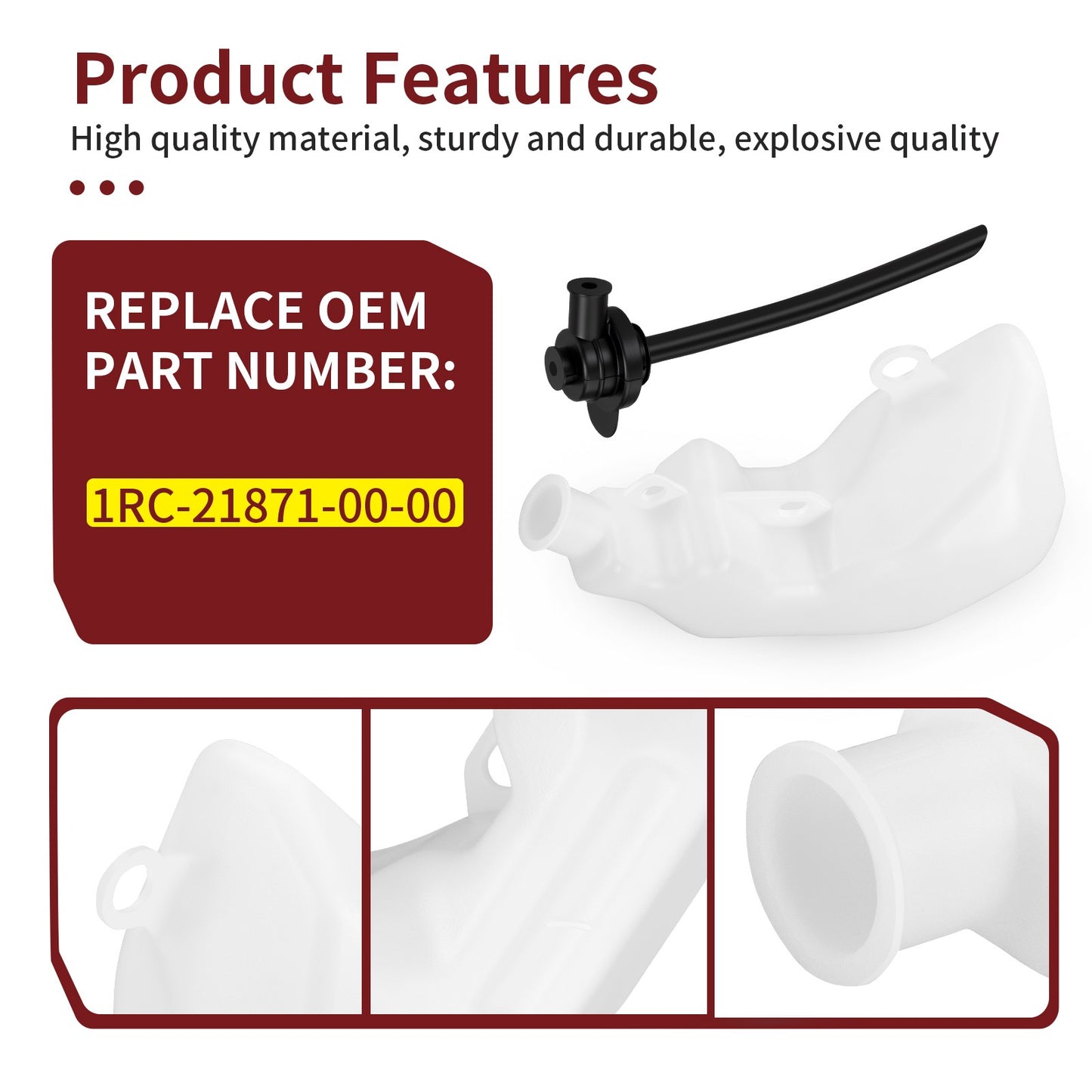 Coolant Water Tank Reservoir for Yamaha MT-09 (2018–2024) w/ Cover