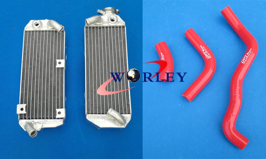 Aluminum Radiator with Red Hose for Suzuki DRZ400S/DRZ400SM (2000–2011)