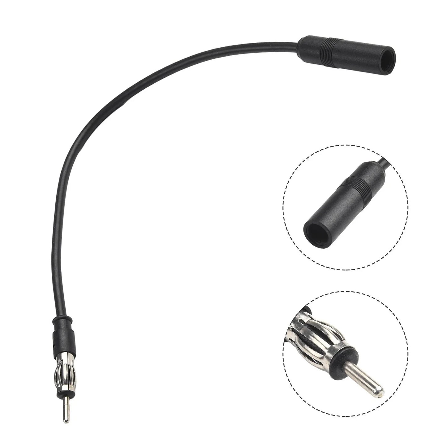 FM Radio Antenna Extension Cable Cord Portable Accessory for Car