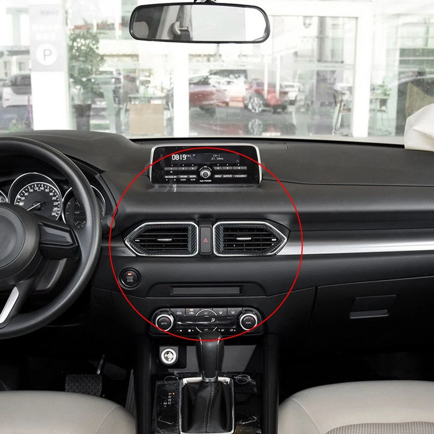 Carbon Fiber Style Side Air Vent Outlet Cover Trim for Mazda CX-5 (2017–2024)