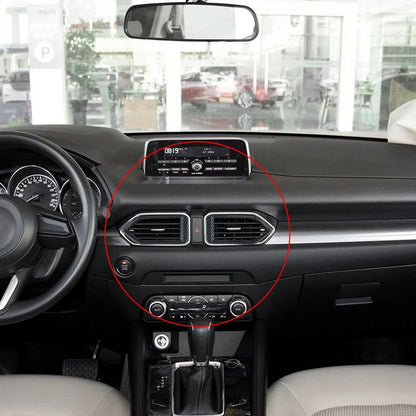 Carbon Fiber Style Side Air Vent Outlet Cover Trim for Mazda CX-5 (2017–2024)