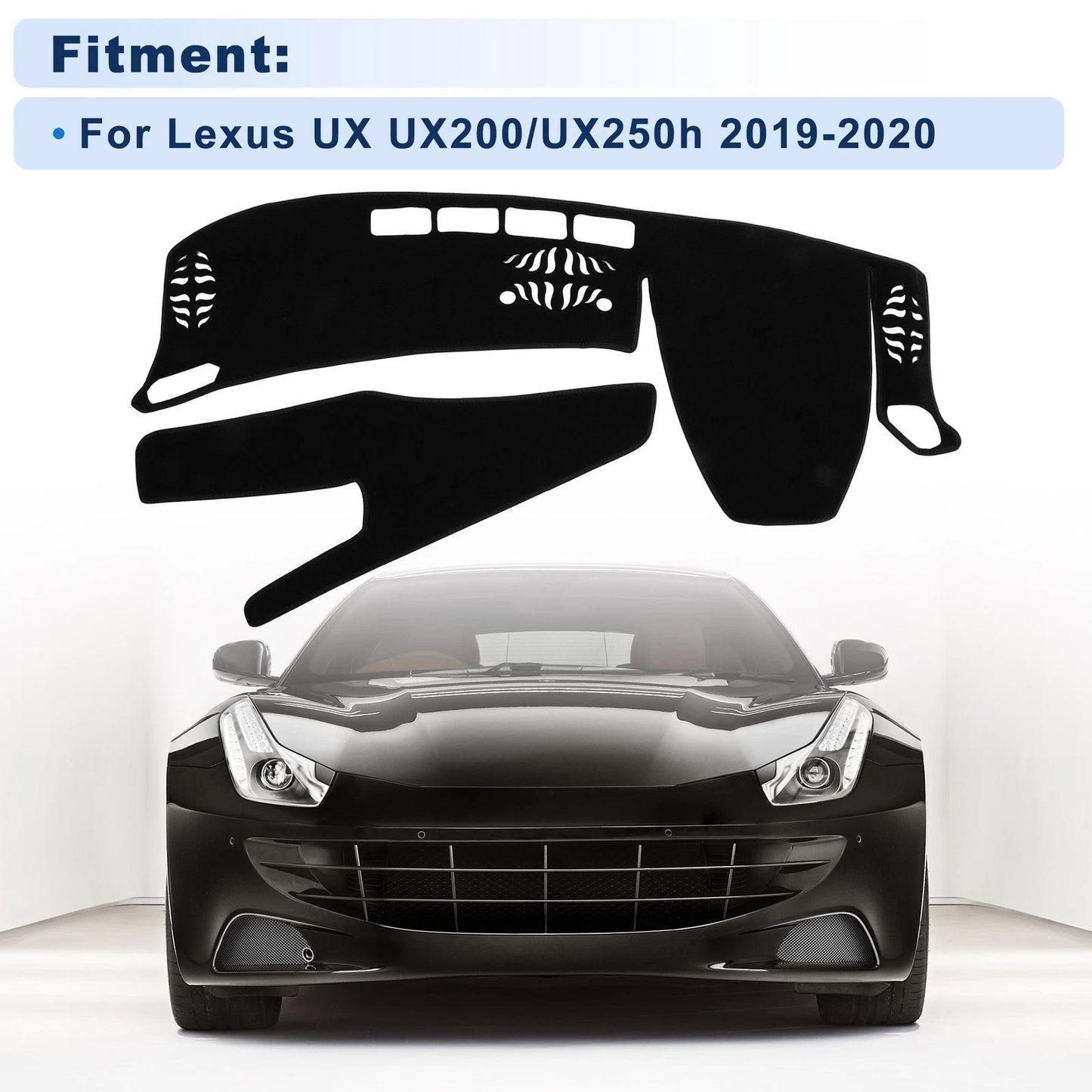 Dash Cover for Lexus UX UX200/UX250h (2019–2020) Polyester Black