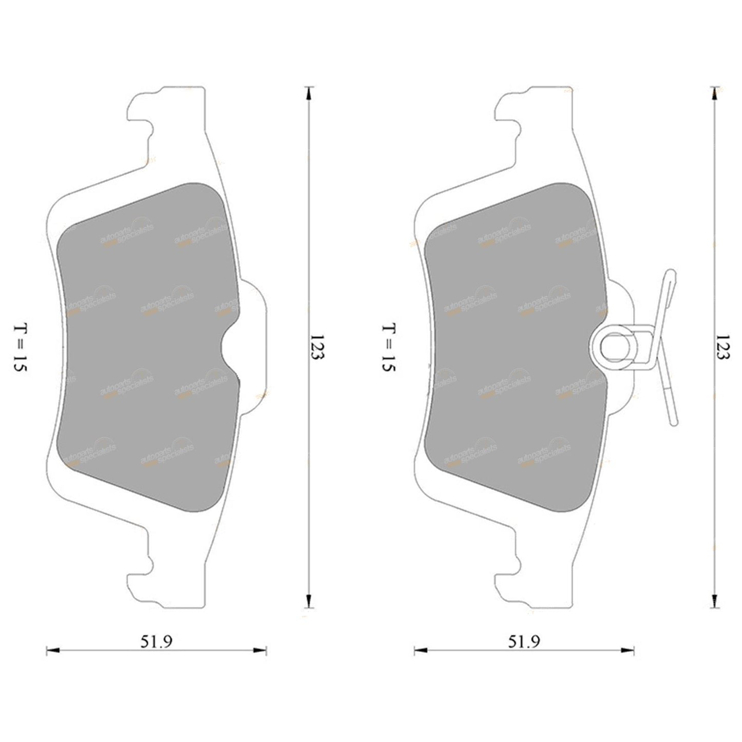2x Rear Disc Rotors + Brake Pads for Mazda 3 BK BL (2004–2014) FWD