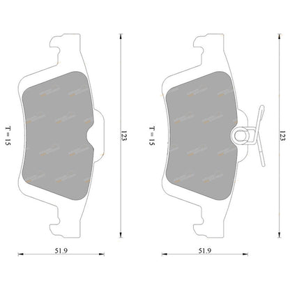 2x Rear Disc Rotors + Brake Pads for Mazda 3 BK BL (2004–2014) FWD