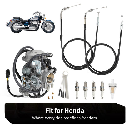 Carburetor Assembly for Honda Shadow Aero 750 VT750C (2004–2009) w/ Throttle Cable