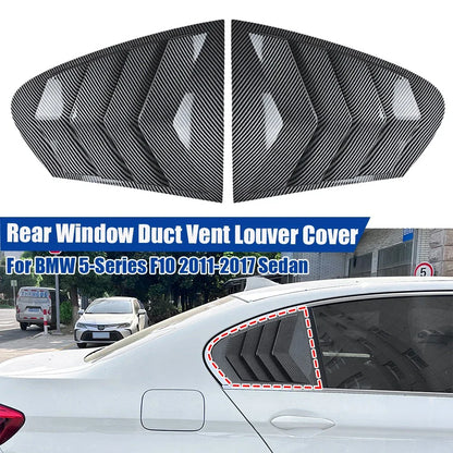 Carbon Look Rear Side Window Louver Vent Cover for BMW 5-Series (2011–2017)