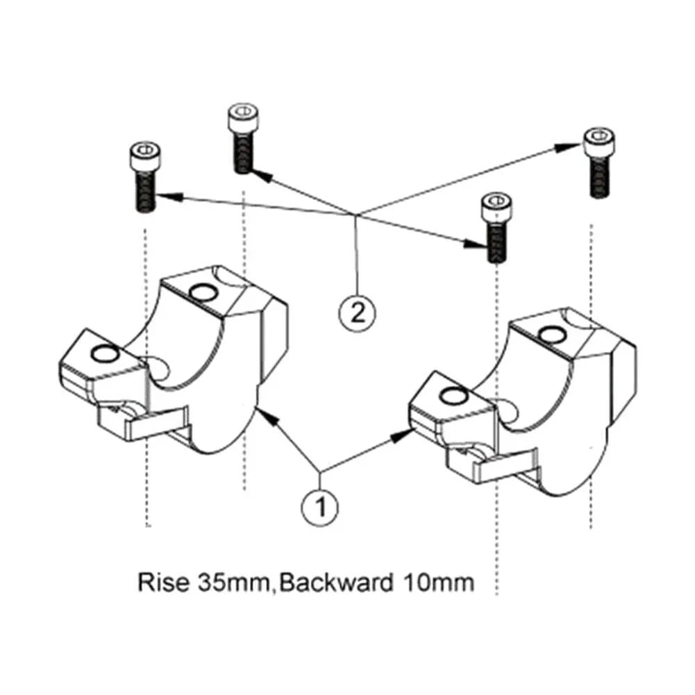 Handlebar Riser Clamp for Honda XADV-750 (2017-2019)