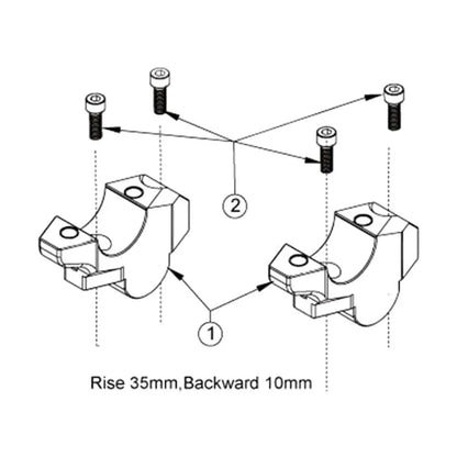 Handlebar Riser Clamp for Honda XADV-750 (2017-2019)