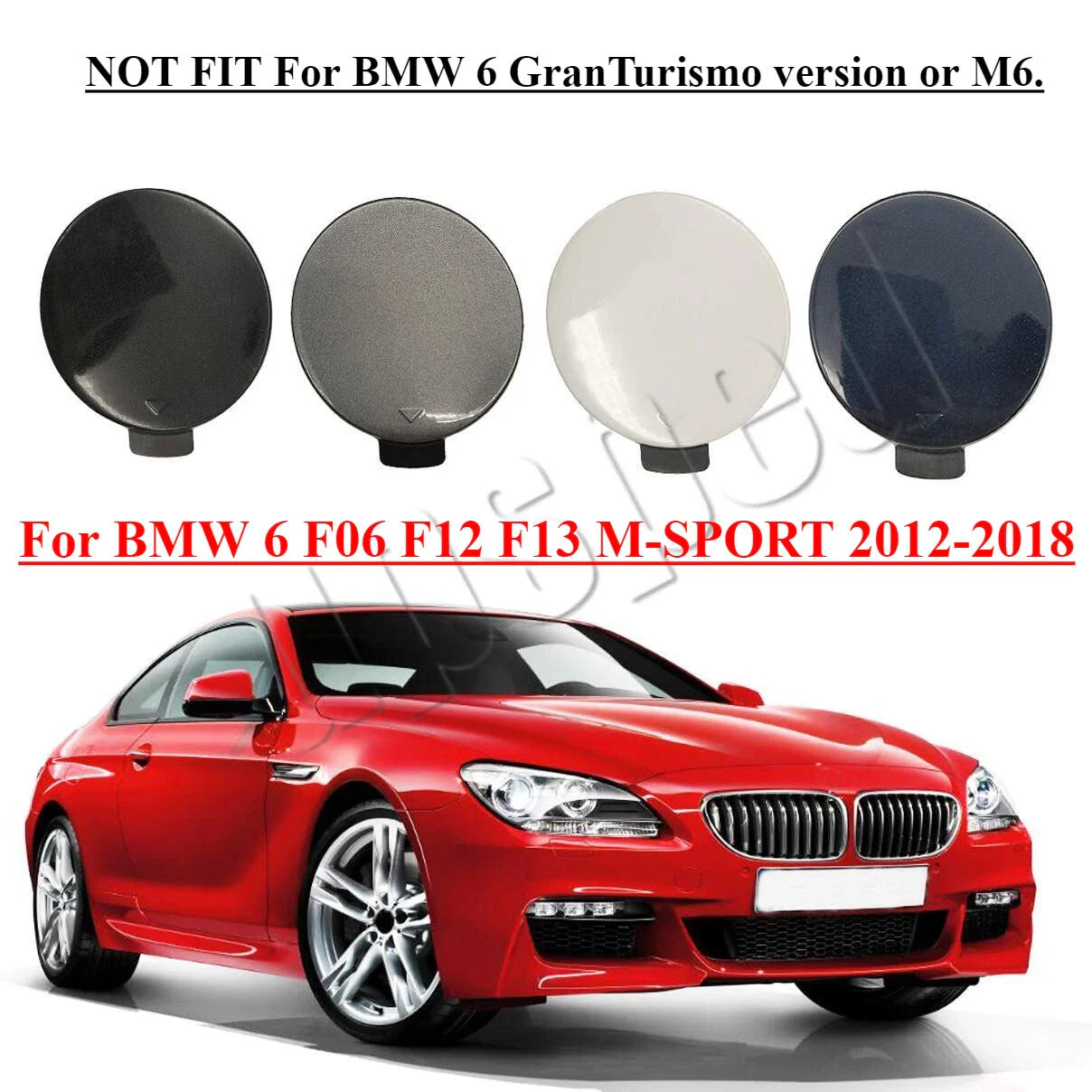 Front Bumper Tow Hook Eye Cover Cap for BMW 6 Series (2012–2018)