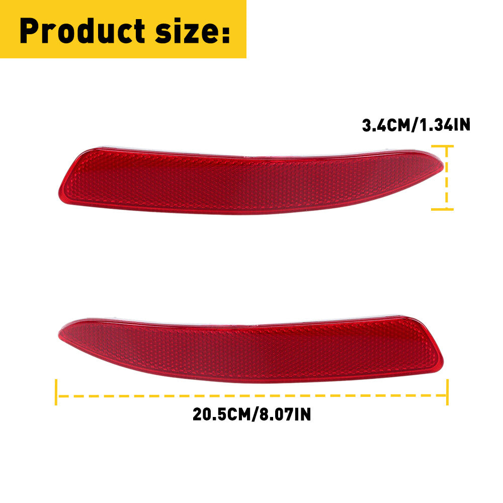 Set of 2 Rear Bumper Reflectors for BMW X5 E70 (2007–2010) Red