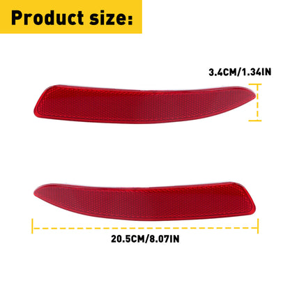 Set of 2 Rear Bumper Reflectors for BMW X5 E70 (2007–2010) Red