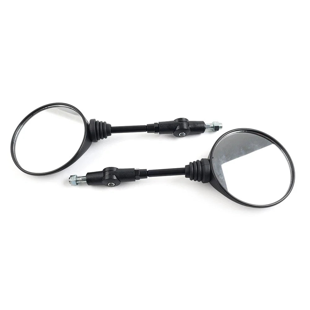 10mm Antifall Folding Round Rearview Mirror for Motorcycle 7/8" Handlebar