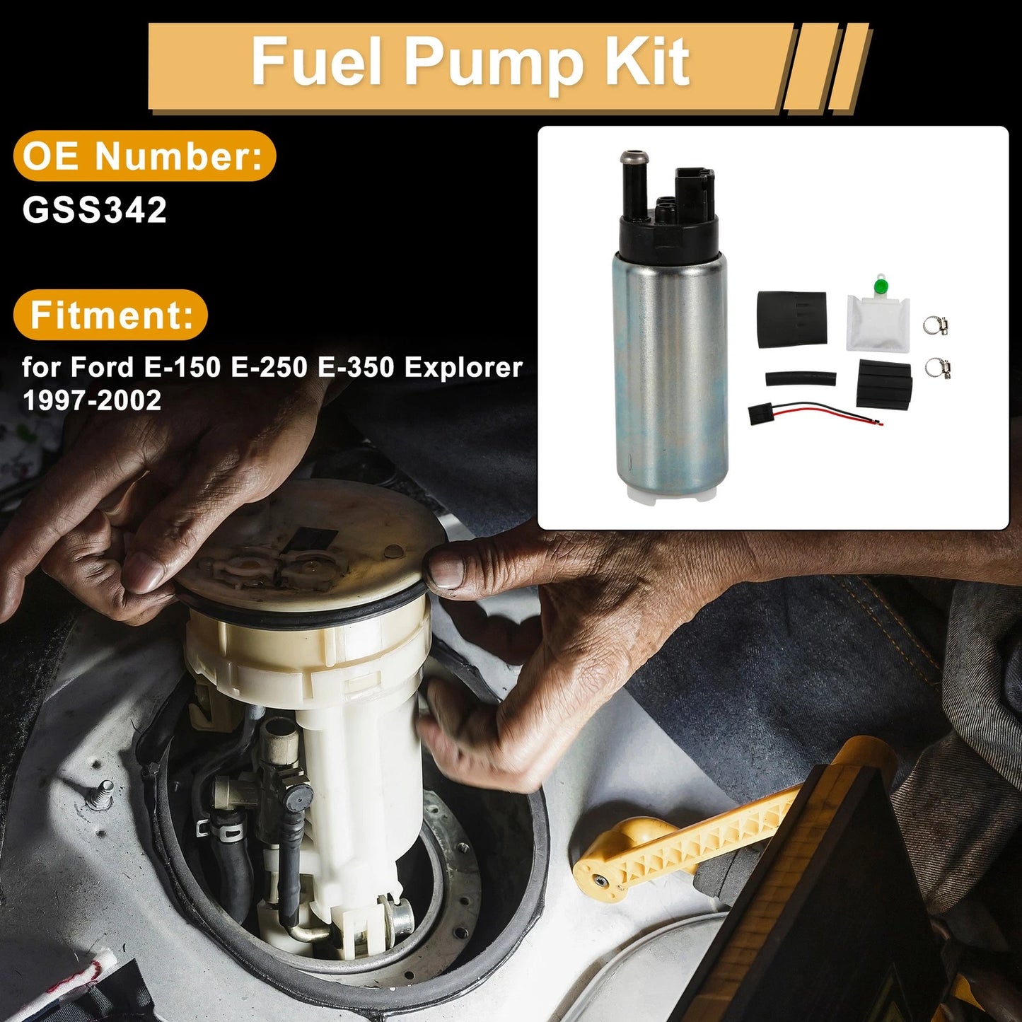Fuel Pump Set of 2 for Ford E-150 E-250 E-350 Explorer (1997–2002) Replaces GSS342