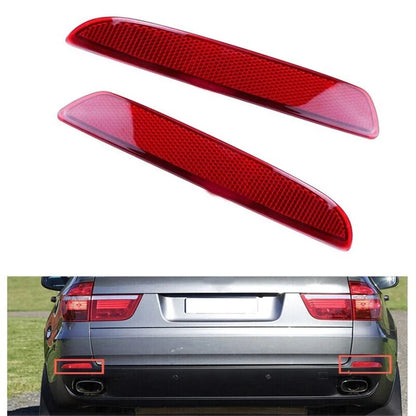 Rear Bumper Reflectors for BMW X5 E70 (2006-2013) - Red Brake Stop Light Lens