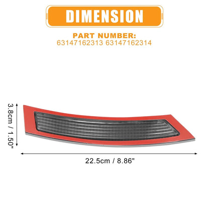 Pair Front Bumper Reflector Side Marker for BMW E92 E93 Clear (2007-2012)