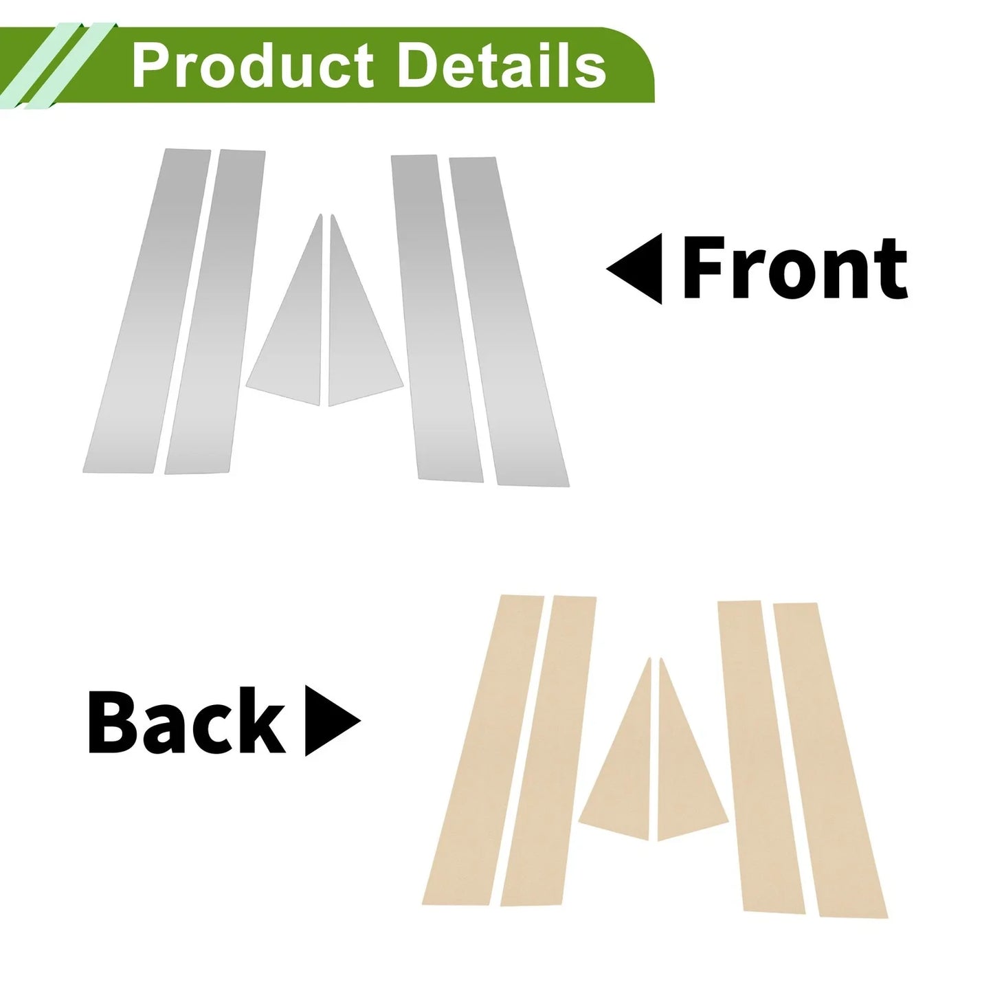 6 x Pillar Window Trim for Chevy Captiva (2006-2015) Silver Tone