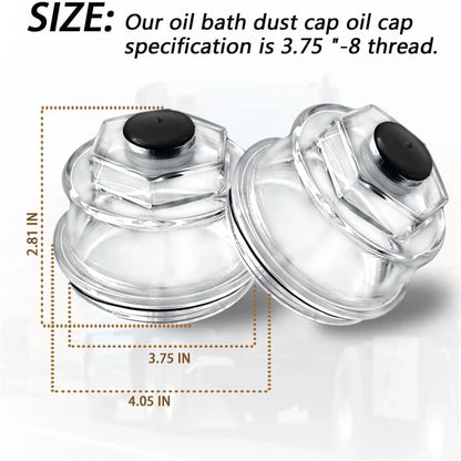 3-3/4" Oil Dust Caps for 10K-16000 Trailer Axle