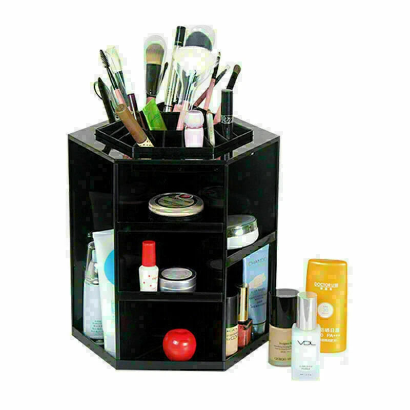 360° Rotating Makeup Organizer for Cosmetic Display Storage Rack