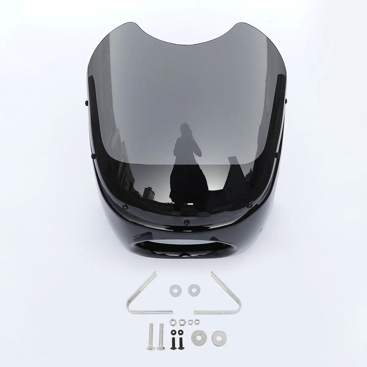 7-inch Round Motorcycle Headlight Headlamp Light Fairing Smoke Windshield Windscreen