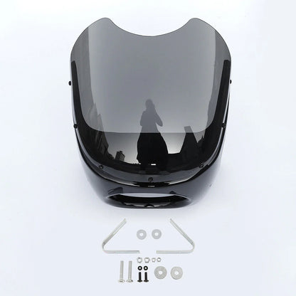 7-inch Round Motorcycle Headlight Headlamp Light Fairing Smoke Windshield Windscreen