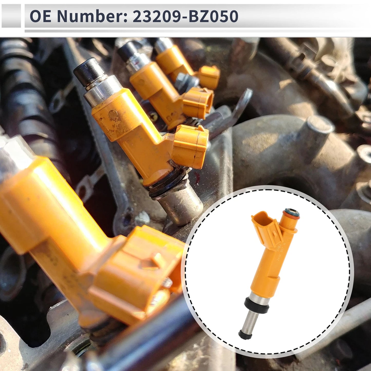 Fuel Injector No. 23209-BZ050 for Toyota Solara 3.0 (2003–2008) 1 Pc Yellow