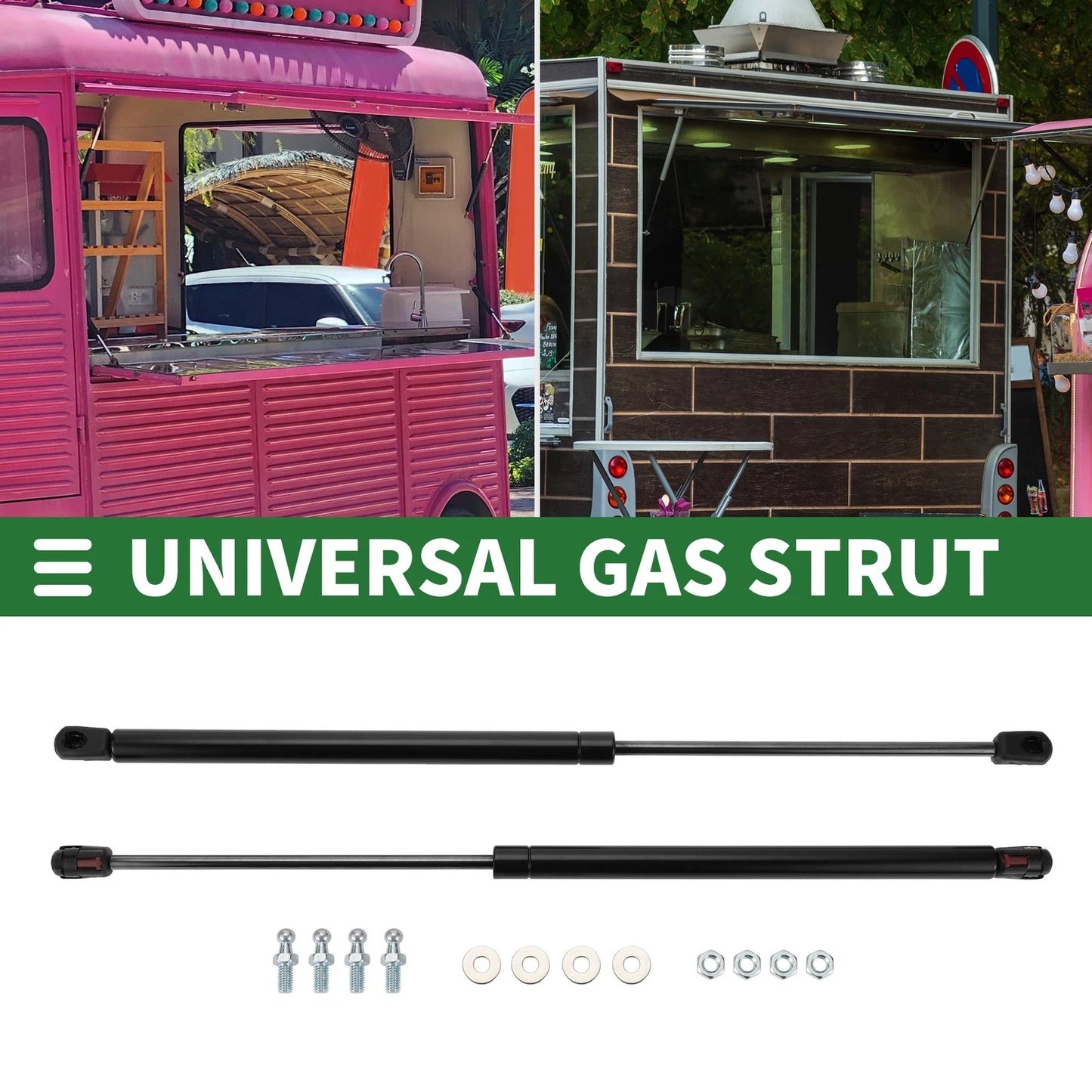 Set of 2 Gas Struts 40lb/180N/18kg 20inch/500mm for Car Truck RV Boat
