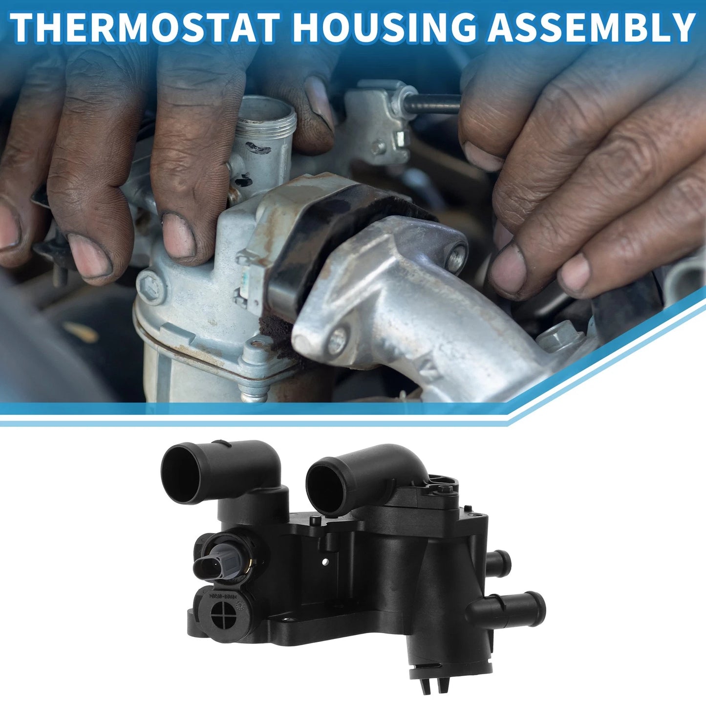 Engine Coolant Thermostat Housing Assembly for VW Polo Saloon (2002–2012)