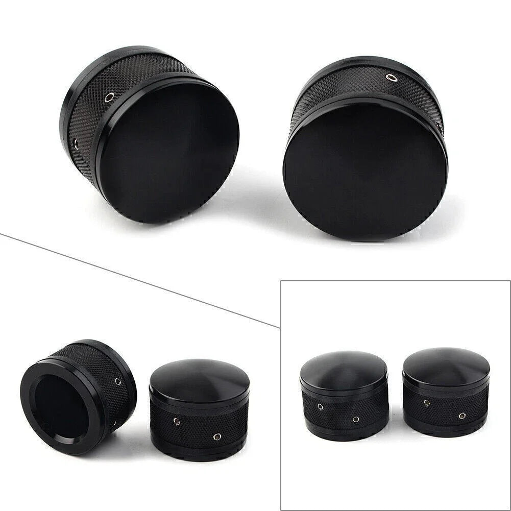 CNC Front Axle Nut Cover Caps for Harley Sportster Softail Road King
