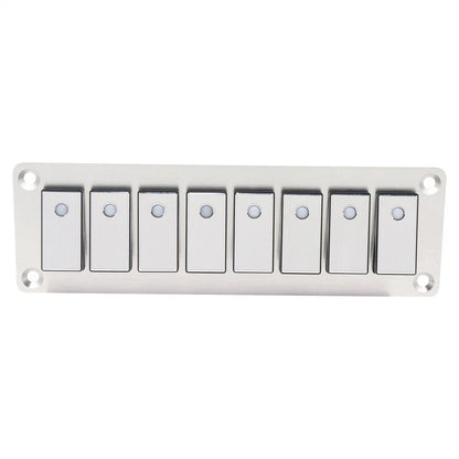 8 Rocker Switch Panel with LED Light for Boat Car