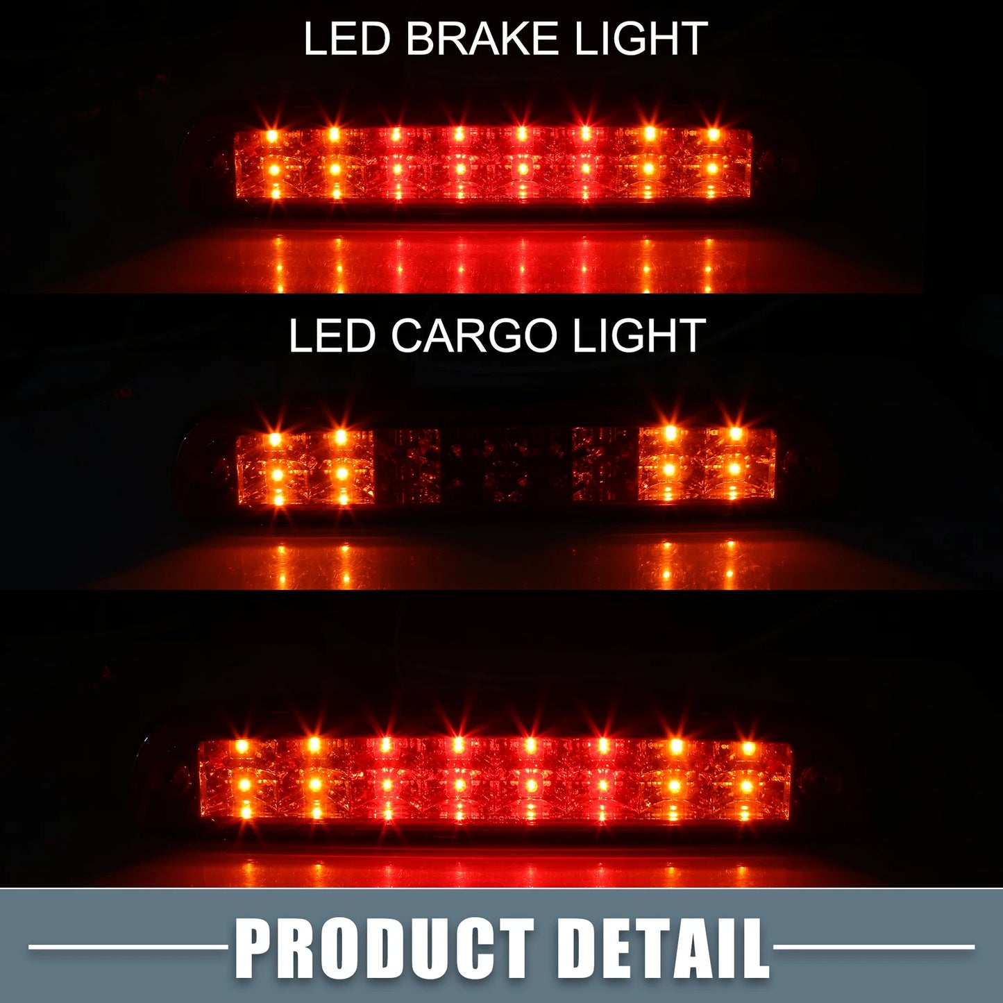 Tail High Mount Brake Stop Light CC3Z13A613B for Ford F-250 (1999–2016) Red