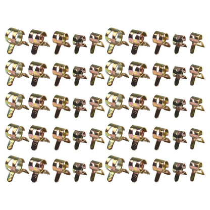 50 5-9mm Fastener Spring Clip Clamp Assortment