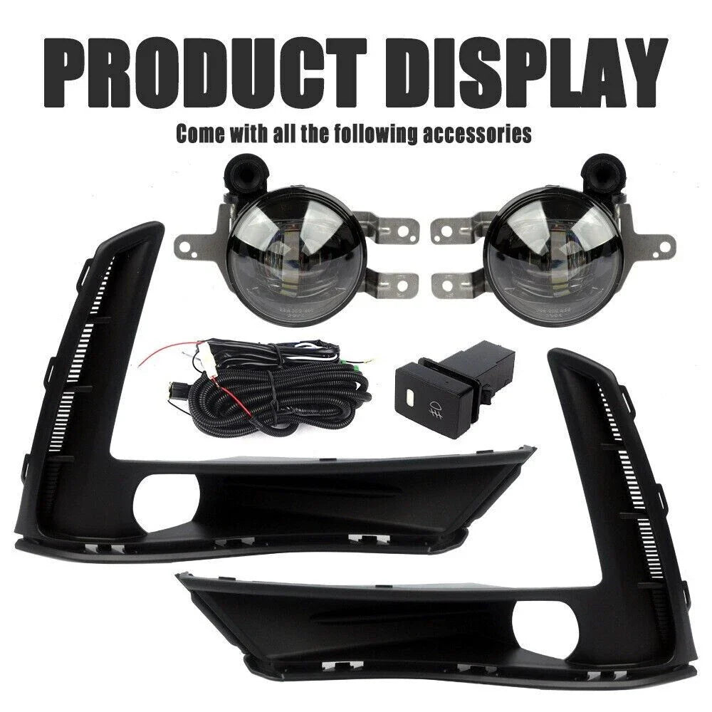 LED Fog Lights for Honda CR-V 2023-2024 Bumper w/ Bulb Switch & Bezel Set