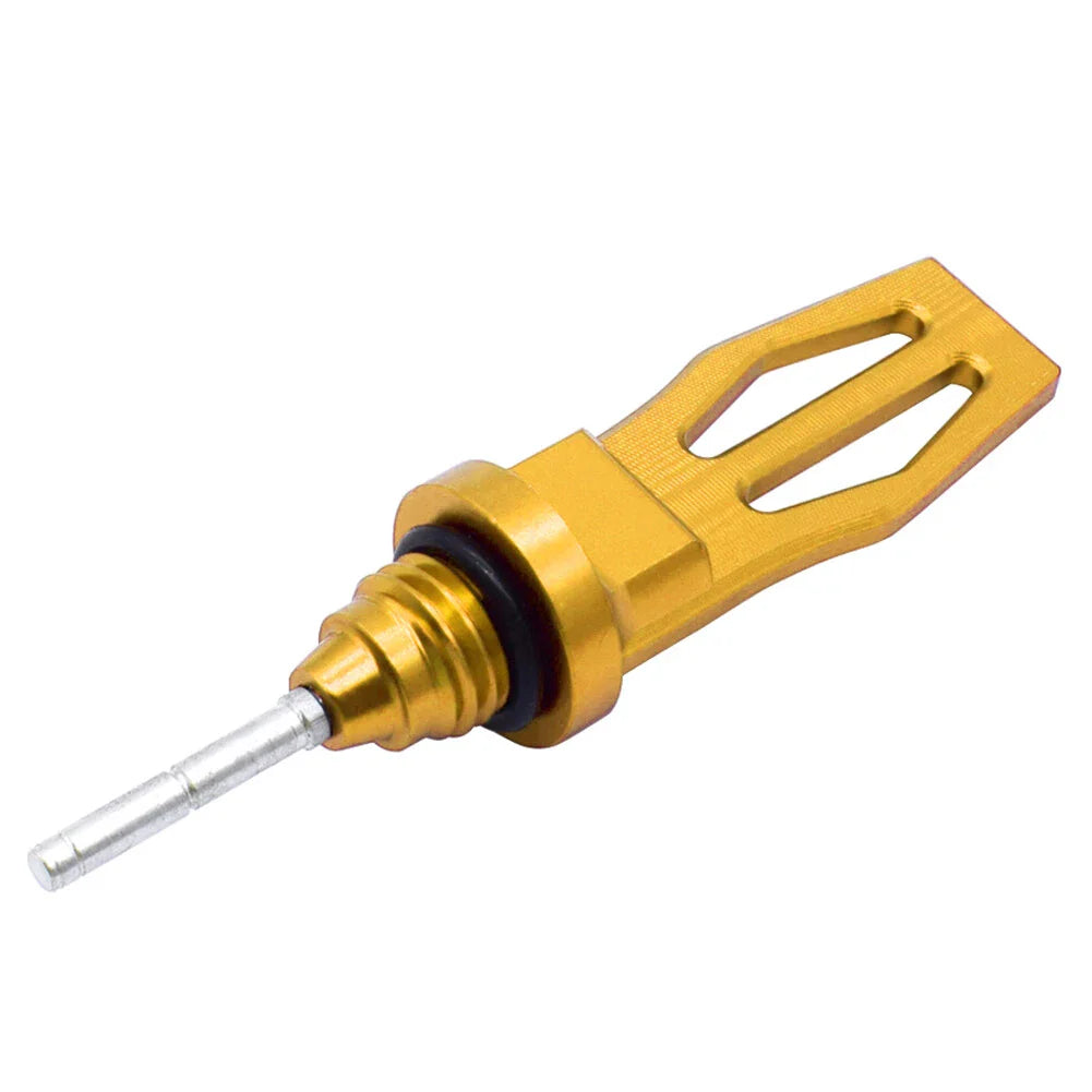 CNC Gold Motorcycle Engine Oil Dipstick Cap Plug for Crankcase Level Gauge