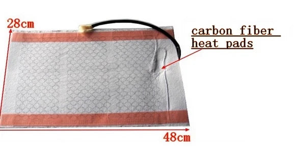 4 Pads Carbon Fiber Heated Seat Heater Cushions for Car